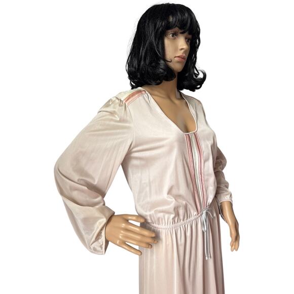 American Vintage Sears openback Nightgown & robe set pink gray medium - Picture 11 of 16